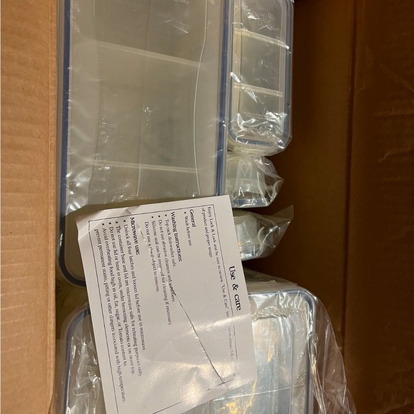 Lock and lock plastic Clear Food Storage Containers 16 pieces. Qvc brand new - Picture 2 of 3